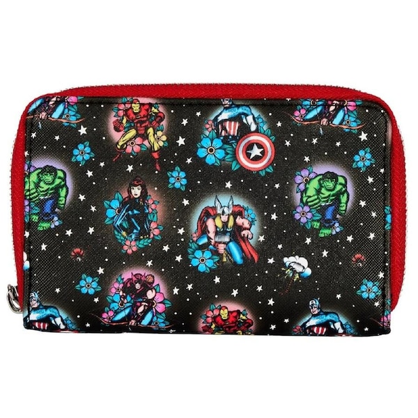 Loungefly Marvel - Avengers Floral Tattoo Wallet