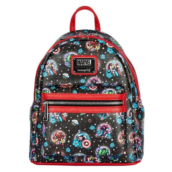 Loungefly Marvel - Avengers Floral Tattoo Mini Backpack