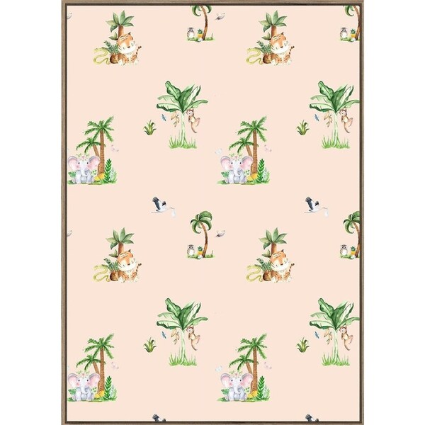 Rayell Wood Framed Kids Wall Hanging Artwork Amazon Peach 50x70cm Home Decor