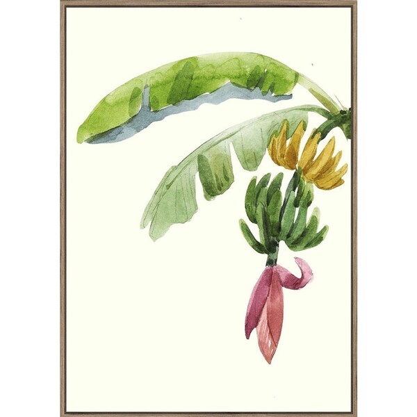 Rayell Wood Framed Kids Wall Hanging Artwork Decor Palm Natural Cream 50x70cm