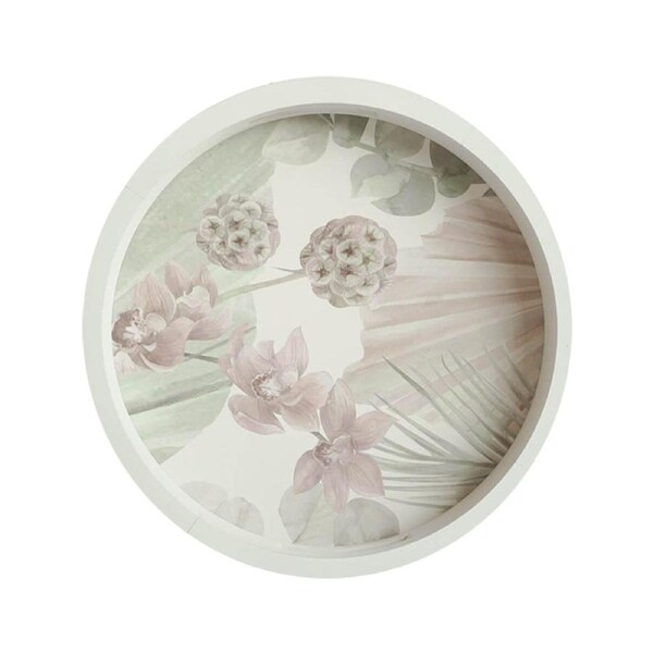 Rayell Botanica Round Food/Kitchen Serving/Dining/Display Tray Pink 40x40x6cm
