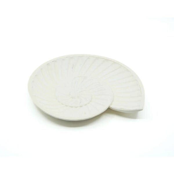 Rayell Harp Shell Trinket Tray Cream Home Decor/Storage Container MDF 23x20x2cm