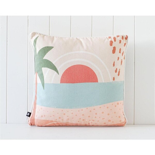 Rayell Indoor Square Shaped Decorative Lounge Cushion Printed Landscape 45x45cm