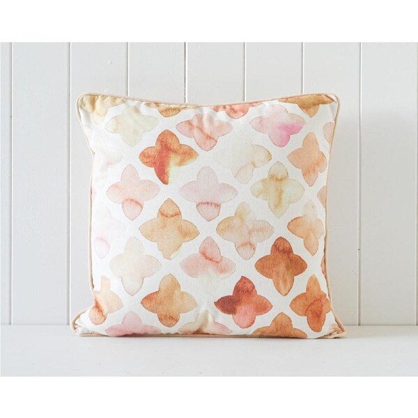 Rayell Indoor Square Cushion Faded Cross Print Home/Lounge Decor Brown 45x45cm