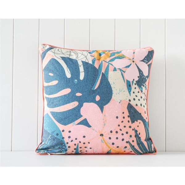 Rayell Indoor Square Cushion Flower Power Home/Lounge Decor Orange 45x45cm