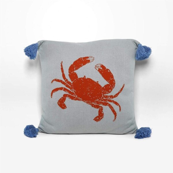 Rayell Kids/Childrens Crab Shaped Sky Blue Lounge/Bed Cushion Decor 45x45cm