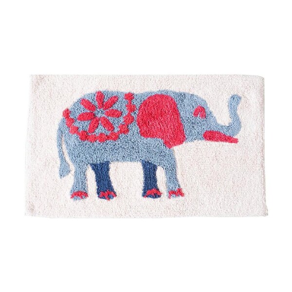 Rayell Bathroom/Shower Drying Mat Soft Absorbent Rug Ely Print Pink 80x50cm