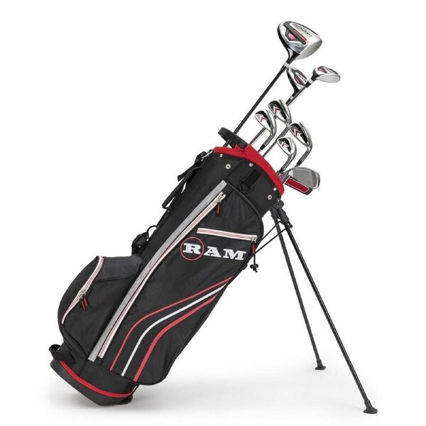 Ram Golf Accubar Golf Clubs Set - Graphite Woods and Steel Shaft Irons, Mens Right Hand