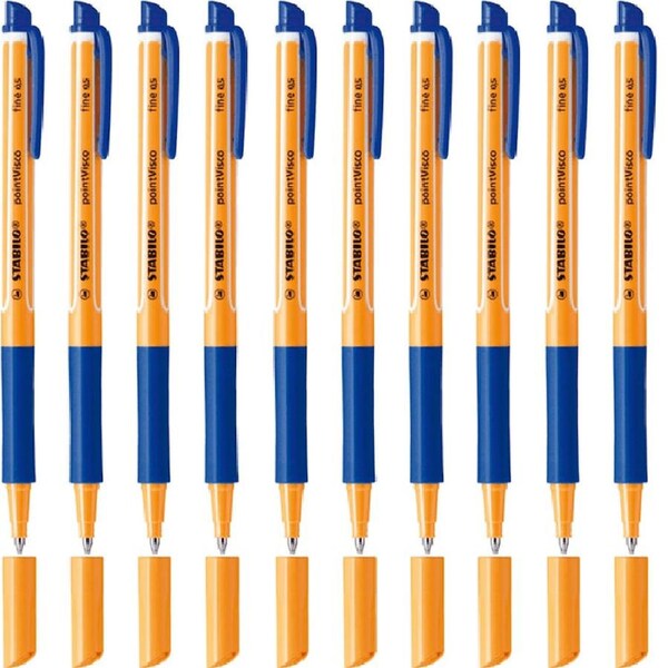 Stabilo Point Visco Rollerball Pen Blue Fine 0.5mm Box 10