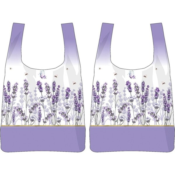 2PK Floral Dreams 65x40cm Decorative Shoulder/Tote Bag Women's Handbag Purple