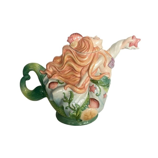 Mermaid Novelty Funny Gift Collectable Ceramic Themed Tea/Coffee Teapot 25cm