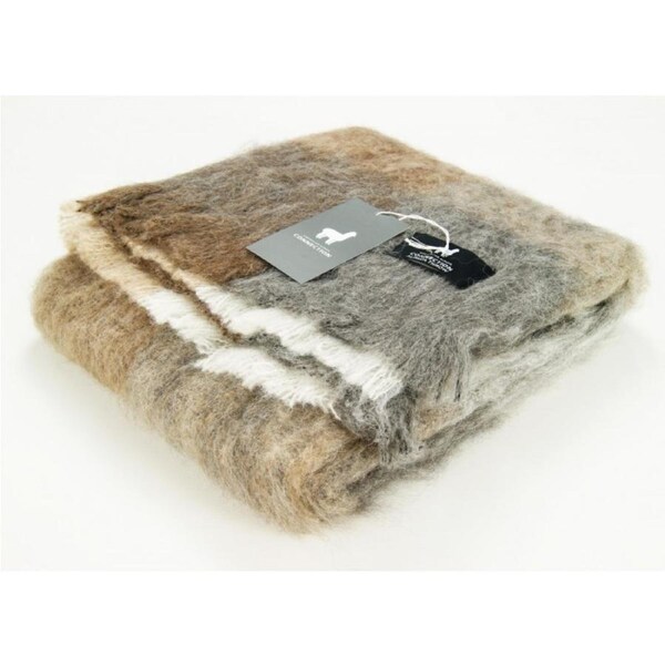 Australian Alpaca Connection Alpaca Knee Wrap Throw Blanket Natural Block