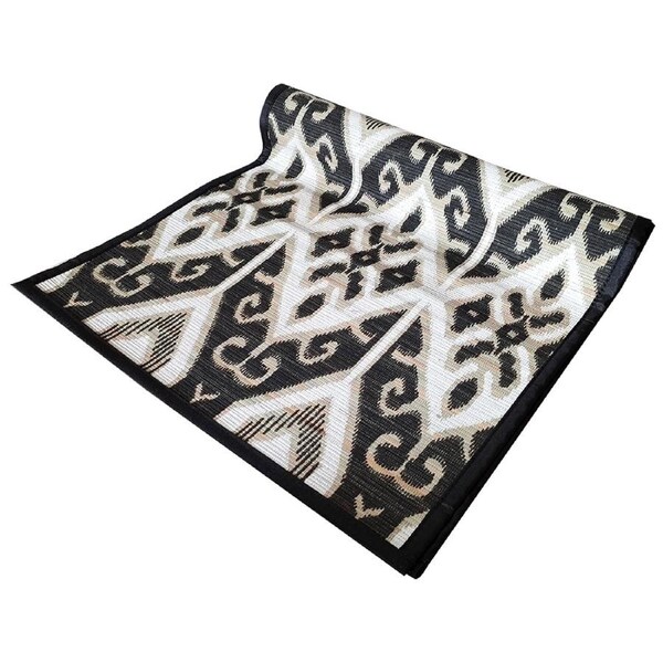 Black & White Ikat Table Runner