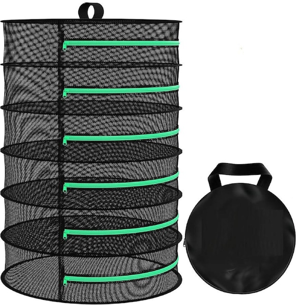 6-Layer 120cm Foldable Herb Vegetable Fruit Drying Dehydrating Rack Mesh Hanging Dryer