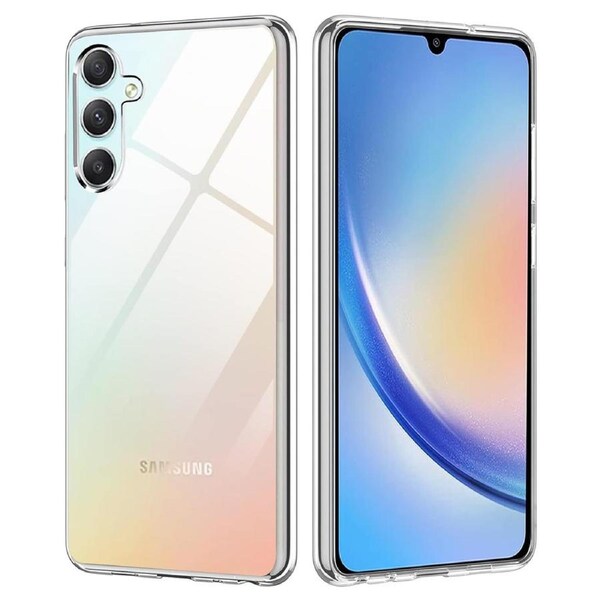 Galaxy A34 5G Ultra Slim Crystal Clear Premium TPU Gel Back Case by MEZON – Shock Absorption, Wireless Charging Compatible (Galaxy A34 5G, Gel)