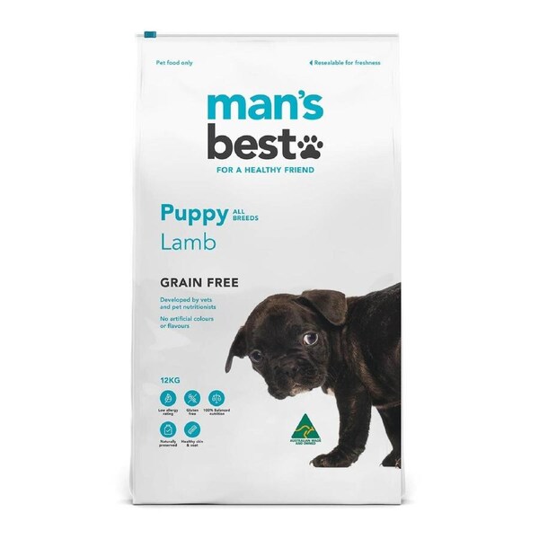 Puppy Lamb 12kg Man's Best Grain Free Dog Food Kibble