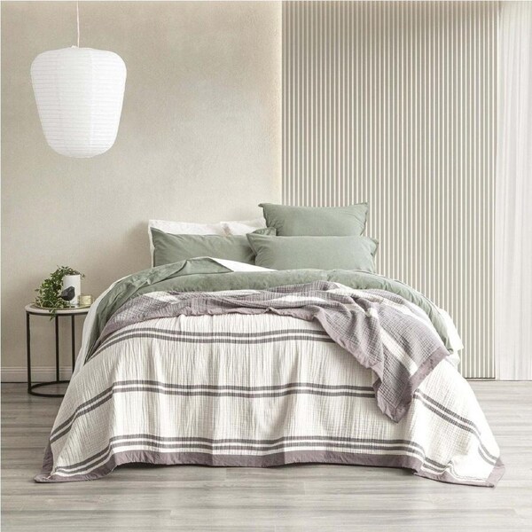 Renee Taylor Brighton Cotton Textured Blanket Single/Double Nude