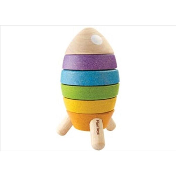 Stacking Rocket Wooden Toy