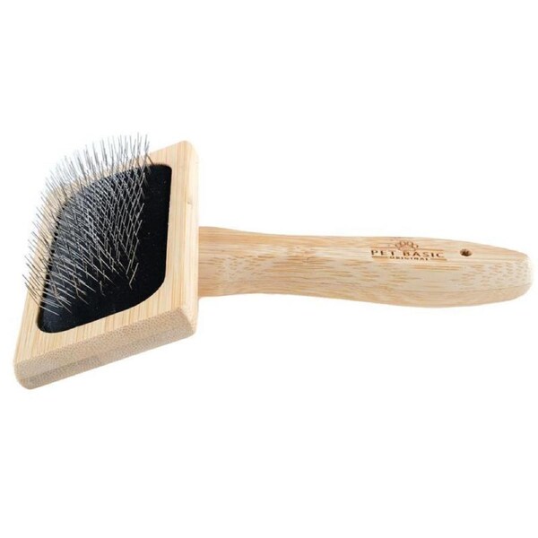 Ozoffer Pet Bamboo Slicker Brush 15cm x 11cm Open Knot Carding Comb Tools