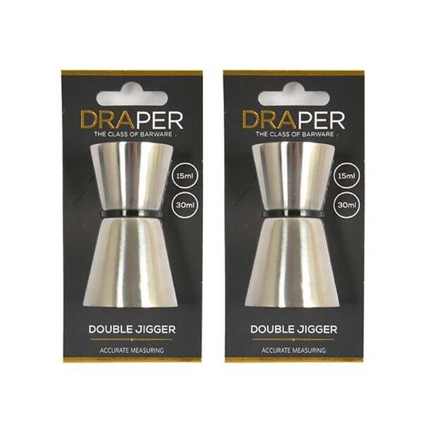 Ozoffer 2PCS Double Jigger Cocktail 15/30ml Dual Spirit Steel Shot Measure Cup Cocktail