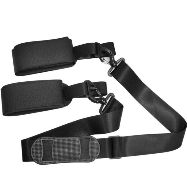 Nevenka Adjustable Ski Shoulder Straps Handheld Nylon EVA Carrier Straps-D/Black