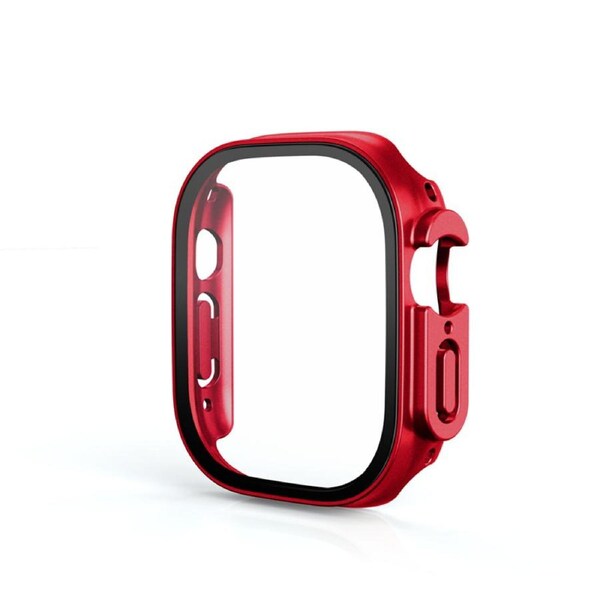 Nevenka Screen Protector Case with Tempered Glass Film For Apple iWatch 8 Ultra -OriginalRed