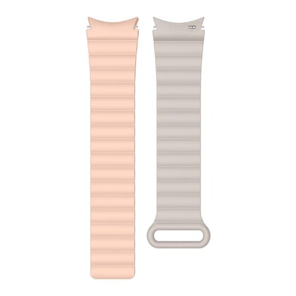 Nevenka 20mm Silicone Magnetic Watchband for Samsung Galaxy Watch 5/4-PinkBeige