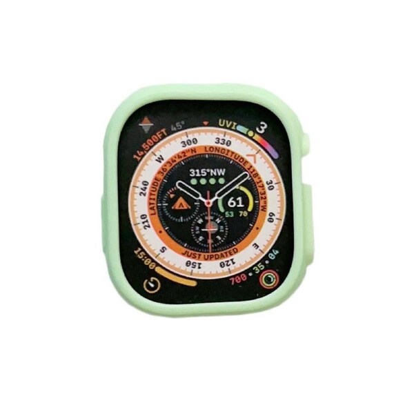 Nevenka Silicone Candy Protective Case for Apple Watch S8 Ultra-GrassGreen