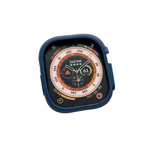 Nevenka Silicone Candy Protective Case for Apple Watch S8 Ultra-DarkBlue