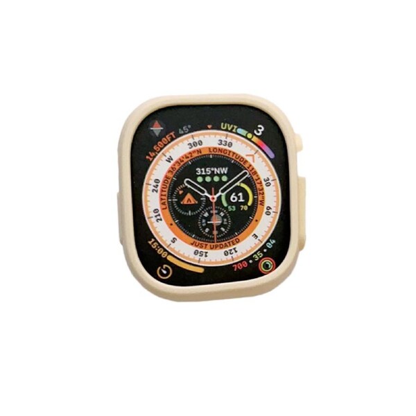 Nevenka Silicone Candy Protective Case for Apple Watch S8 Ultra-Beige