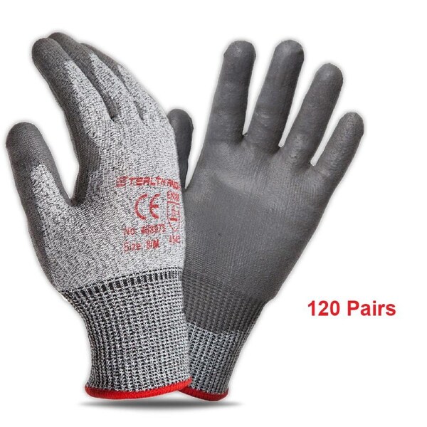 120 Pairs Stealth Razor Cut 5 Resistant Gloves - Medium