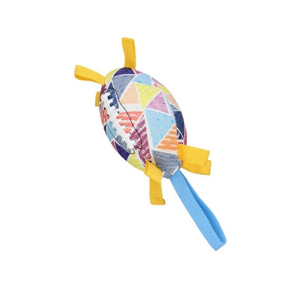 Nevenka Dog Football with Handle Durable Pet Toy-Contrast color