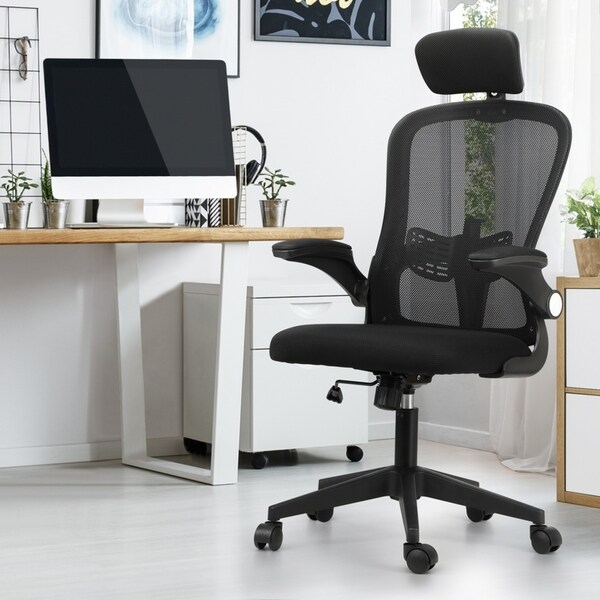 Oikiture Mesh Office Chair Executive Fabric Gaming Seat Racing Computer