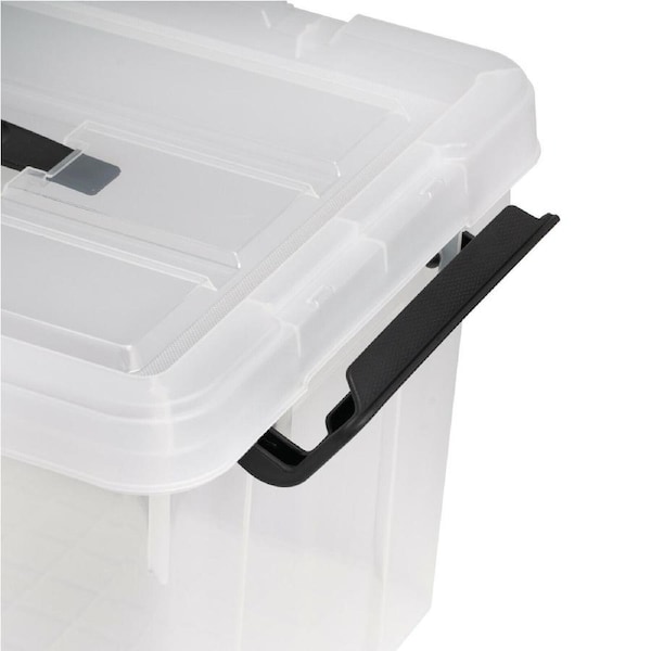 2x Clip Lock Storage Box Organiser 20L Plastic Container Bin Tub Crate Small
