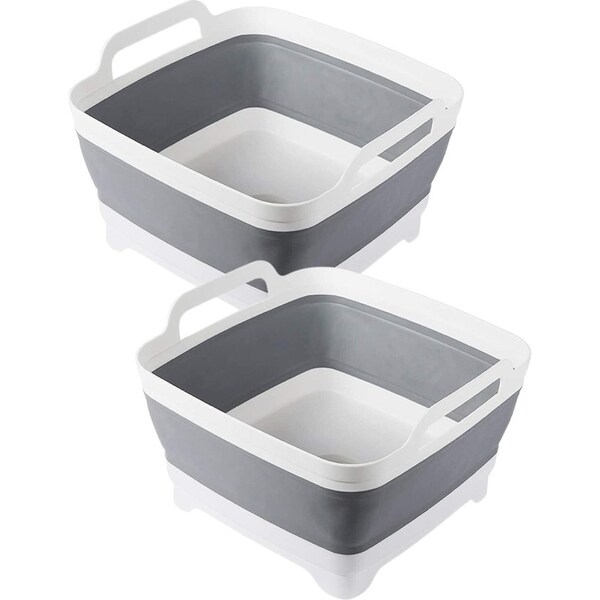 2x Collapsible Strainer Foldable Fruit Veggies Wash Colander Storage Basket