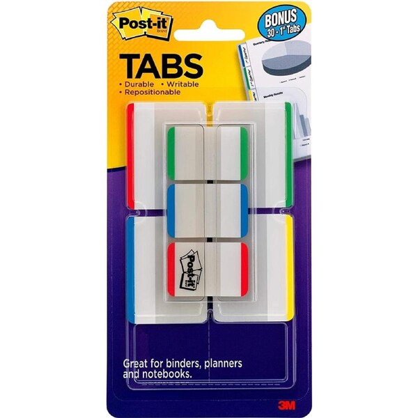 Post-It Tabs Assorted Sizes and Colours Value Pack