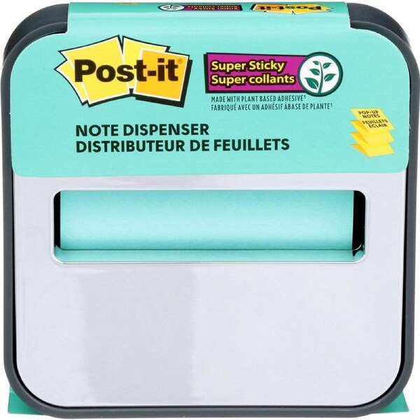 Post-It Steel Top Pop-up Note Dispenser - Grey