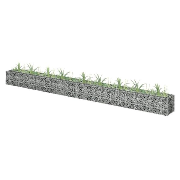 Gabion Planter Stone Wall Border Garden Patio Raised Bed Basket Galvanised Steel