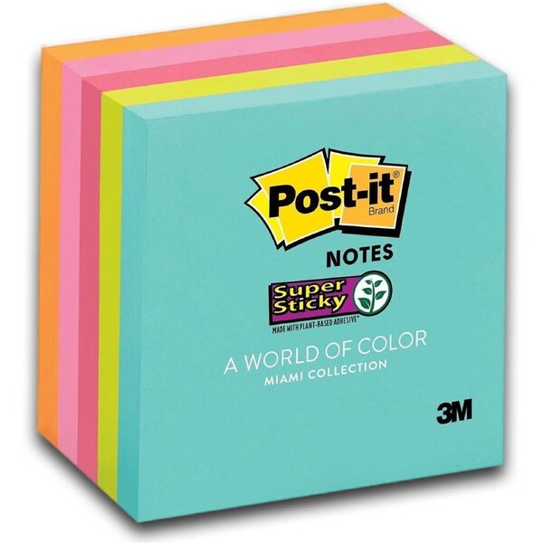 Post-It Super Sticky Notes Miami 76 x 76mm 5-Pack