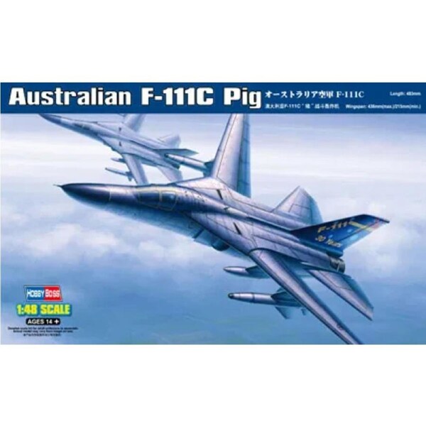 HobbyBoss 1/48 Australian F-111C Pig Plastic Model Kit [80349]*Aus Decal*