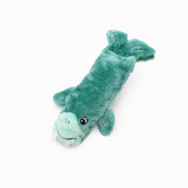 Zippy Paws Crusherz with Replaceable Plastic Squeaker Bottle Dog Toy - Walrus