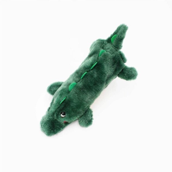 Zippy Paws Crusherz with Replaceable Plastic Squeaker Bottle Dog Toy - Alligator
