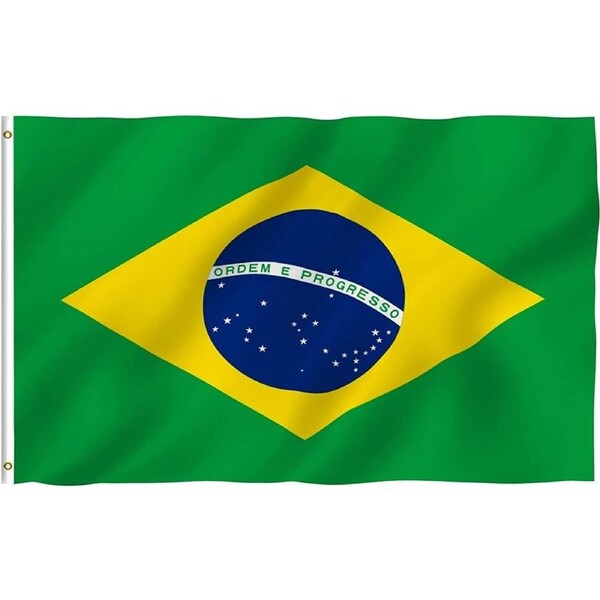 Large Brazil Flag Heavy Duty Polyester Durable - 90 X 150 CM 3ft x 5ft