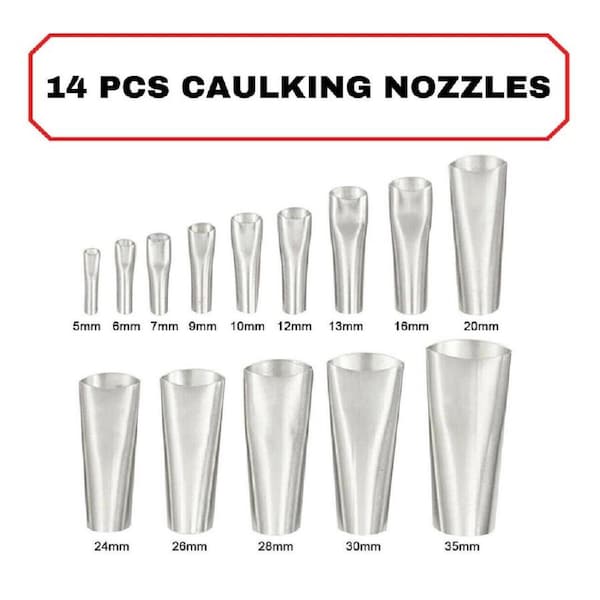 14 pcs of Caulking Tool Scraper Nozzles Spatulas Filler Spreader Sealant