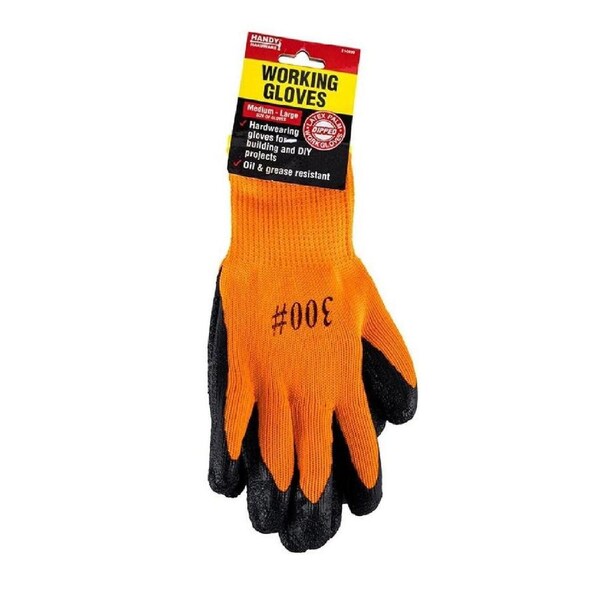 1 pair Work Gloves Latex Palm Gripping Power Oil Grease Resistant Working Gloves