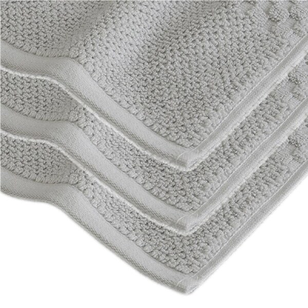 3PK Algodon Portland 100% Cotton Bathroom Absorbent Hand Towel Silver/Grey 70cm