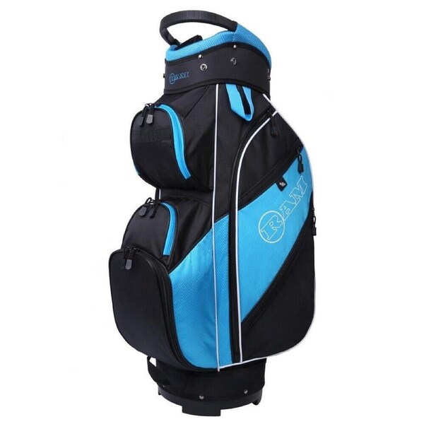 Ram Golf Lightweight Ladies Cart Bag with 14 Way Dividers Top Black/Teal/White