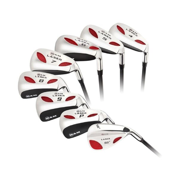 Ram Golf Laser Graphite Hybrid Irons Set 4-SW (8 Clubs) - Mens Left Hand - Regular Flex