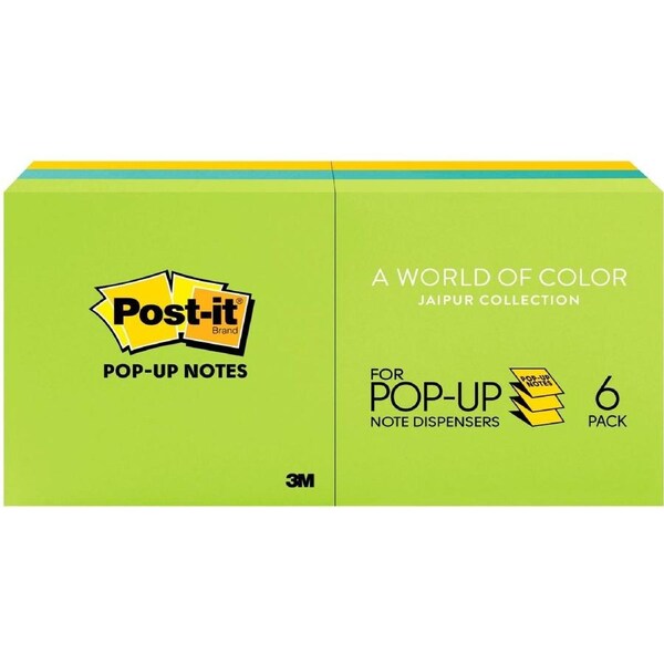 Post-It Pop-up Notes Jaipur 76 x 76mm 6-Pack