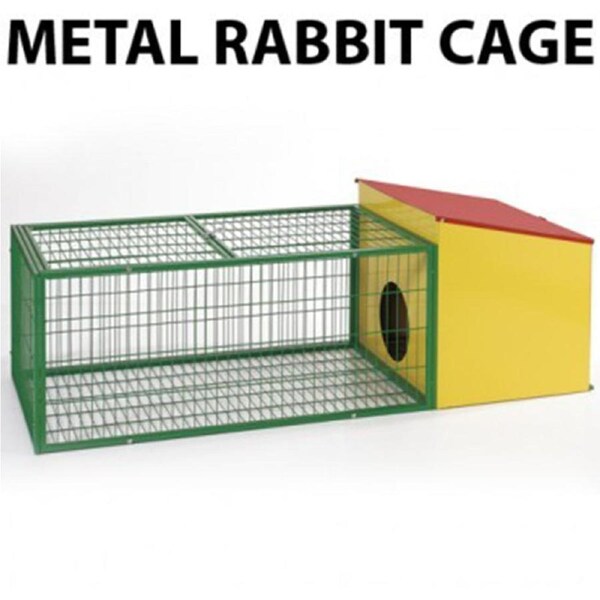 119cm Metal Rabbit Hutch Guinea Pig Ferret Hamster Cat House with Run